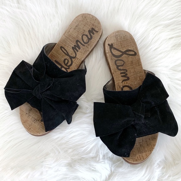 Sam Edelman Shoes - Sam Edelman black suede bow tie sandals